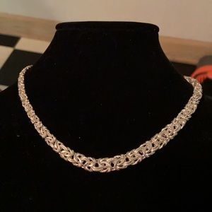 Sterling Silver BYZANTINE Necklace 27 GRAMS!